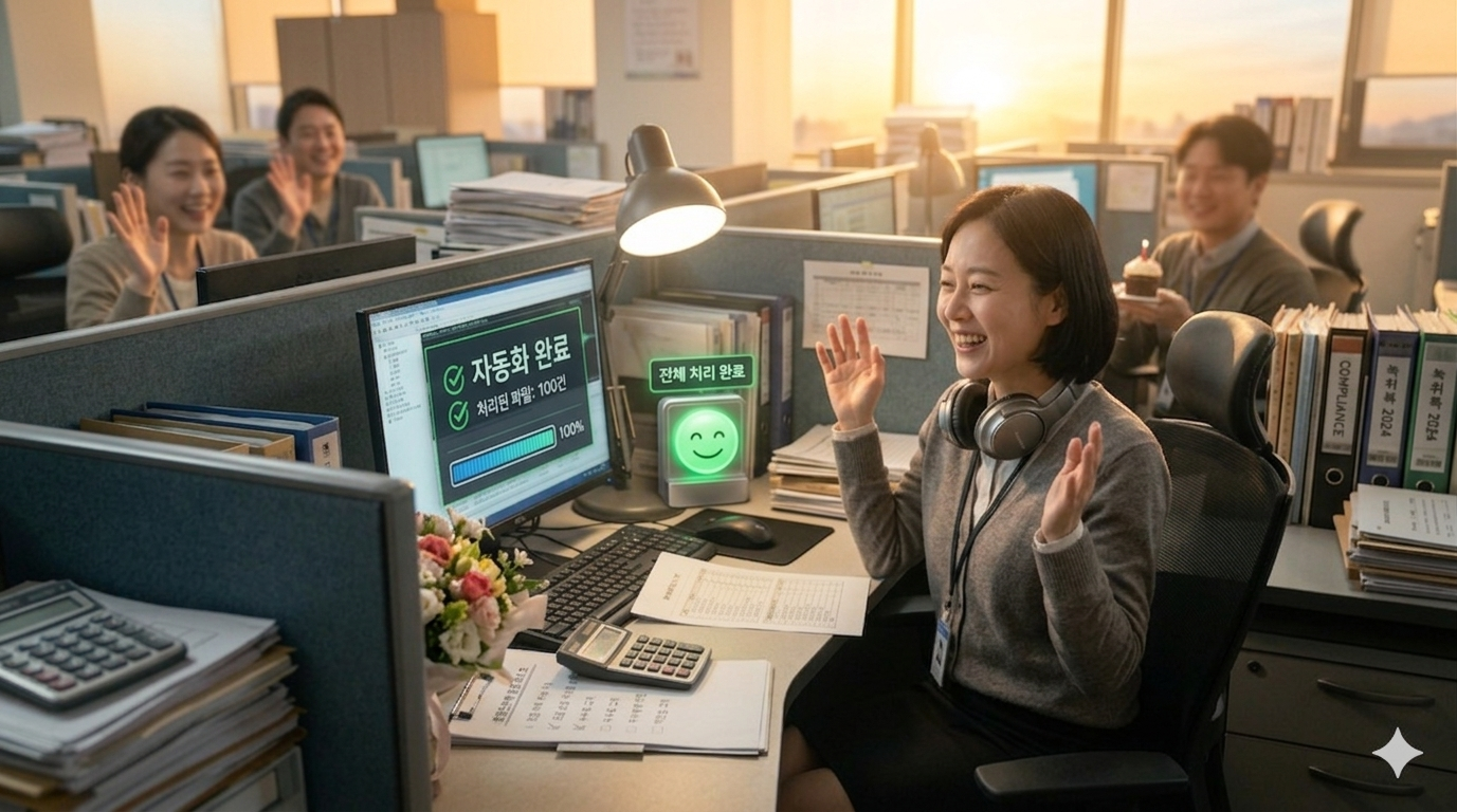 금융 녹취 자동화 전후 비교: 수작업 며칠에서 AI 자동화로 즉시 처리된 결과 그래프