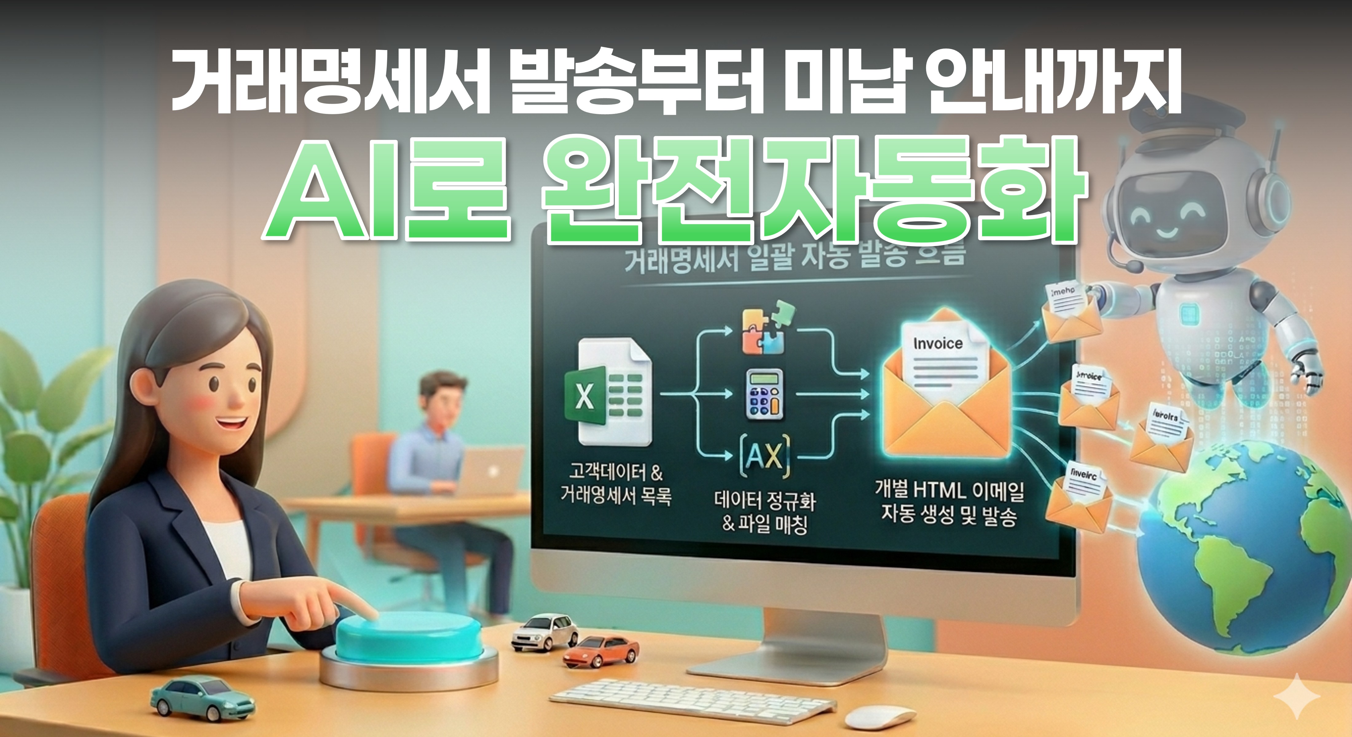 [재무/영업] 고객별 거래명세서 자동 발송부터 미납 안내까지 완전자동화 사례 | 월 41시간 → 4시간으로 단축