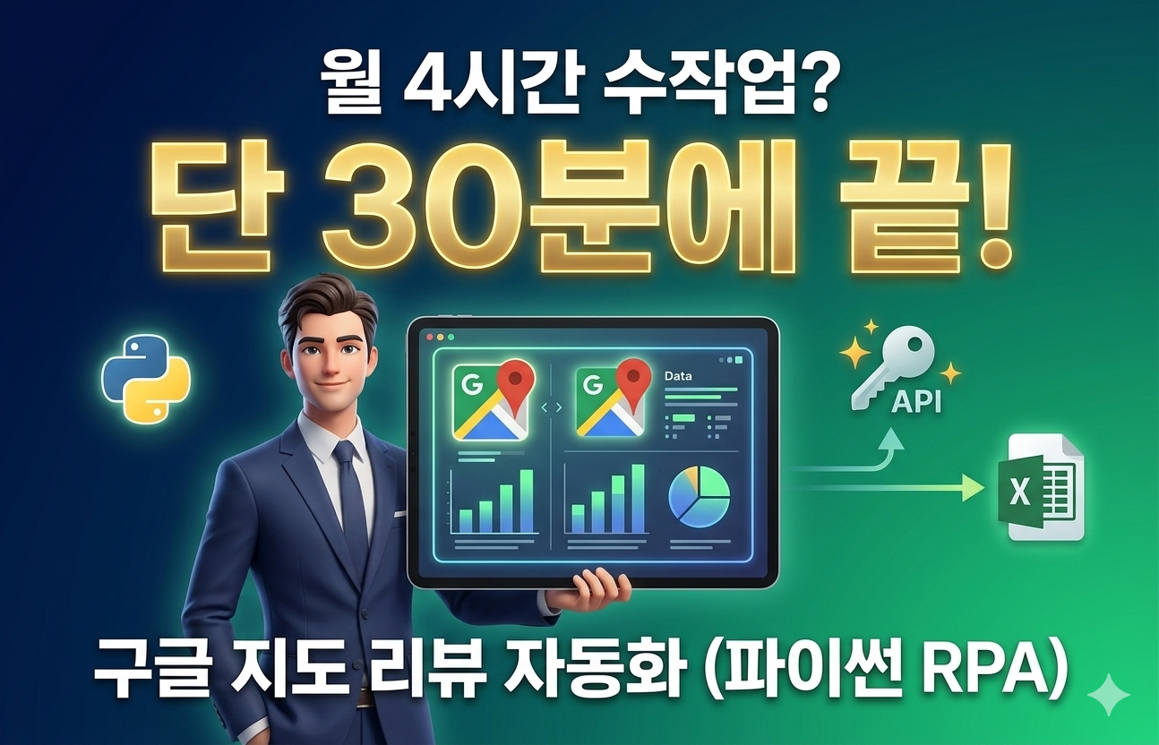 [시장조사] 구글 지도 리뷰 수집 자동화 사례 | 월 4시간 → 30분으로 단축